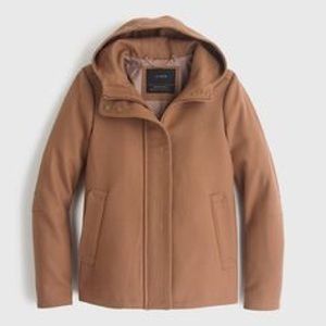 NWT J.Crew Melton Wool Bib Coat Size 6